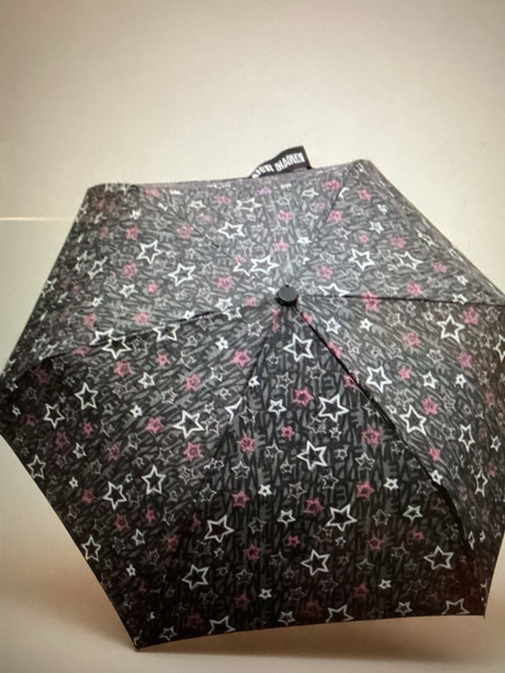 Steve Madden Star Pattern Purple Umbrella Auto Open 42” - Picture 6 of 6